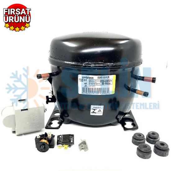 EMBRACO EGAS 90 HLR 1/4+ HP R134 185 KCAL (1 YIL GARANTİLİ)