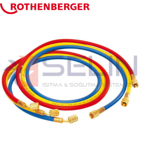 ROTHENBERGER GAZ ŞARJ HORTUMU 5’Lİ SET 90 CM [3ADET R22 + 2 ADET R410]NO:1099914