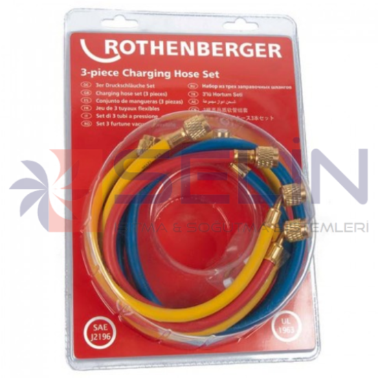 ROTHENBERGER GAZ ŞARJ HORTUMU 3’LÜ SET 180 CM NO:1500000033