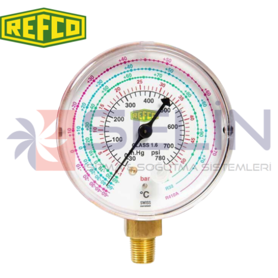 REFCO M2-500-DS-CLİMTR YÜKSEK BASINÇ MANOMETRE Ø 68 mm X 1/8 NPT 