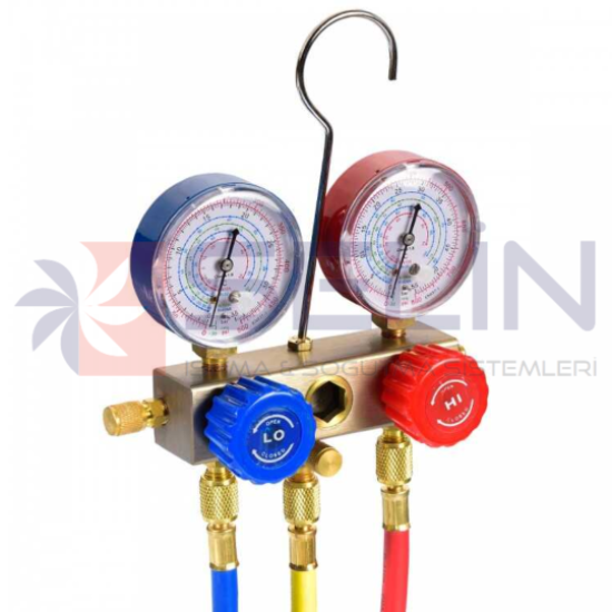 MANİFOLD SETİ ÜNİVERSAL R407-R410-R134-R404-R22 (3 HORTUMLU)