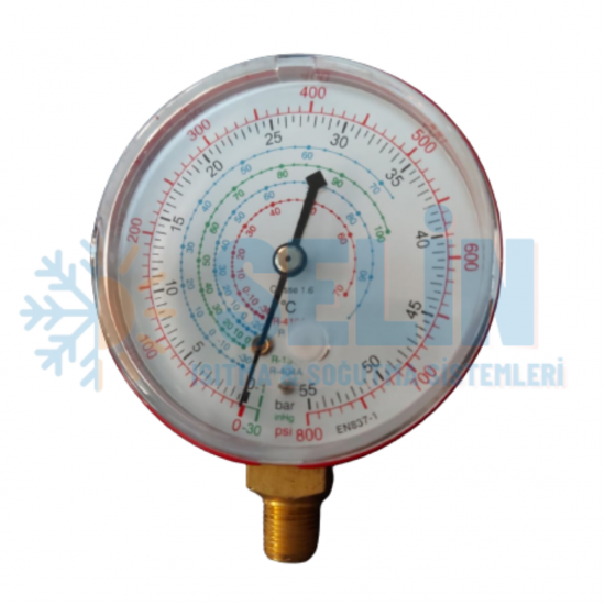 ROTHENBERGER MANOMETRE YÜKSEK BASINÇ R22-R134-R404-R410 (KIRMIZI) KOD: 1734