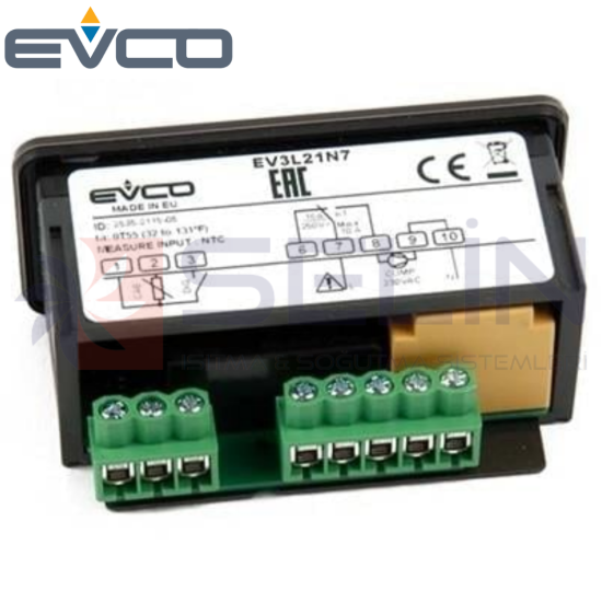 EVCO EV3L21 N7 TEK PROB DİJİTAL TERMOSTAT