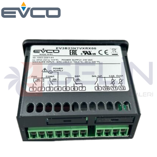 EVCO EV3B23 N7 ÇİFT PROB DİJİTAL TERMOSTAT