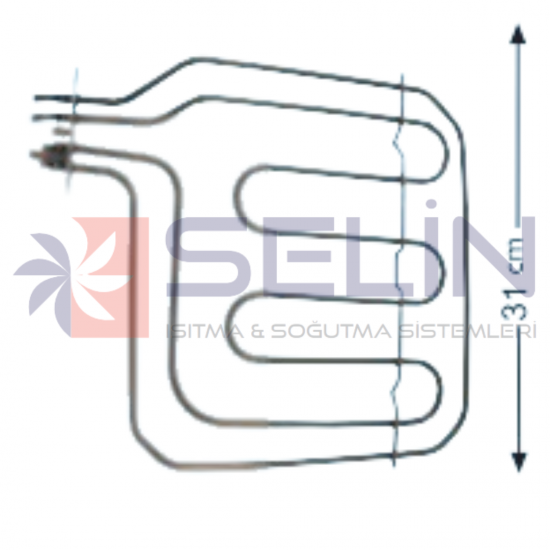 KÜÇÜK FIRIN BORU REZİSTANSI 3000 W