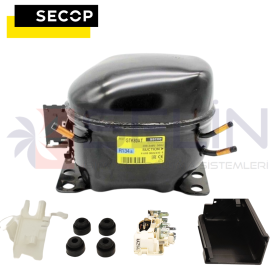 SECOP GTK80AT 1/4+ HP [190 KCAL/221 WATT] R134 GAZLI KOMPRESÖR